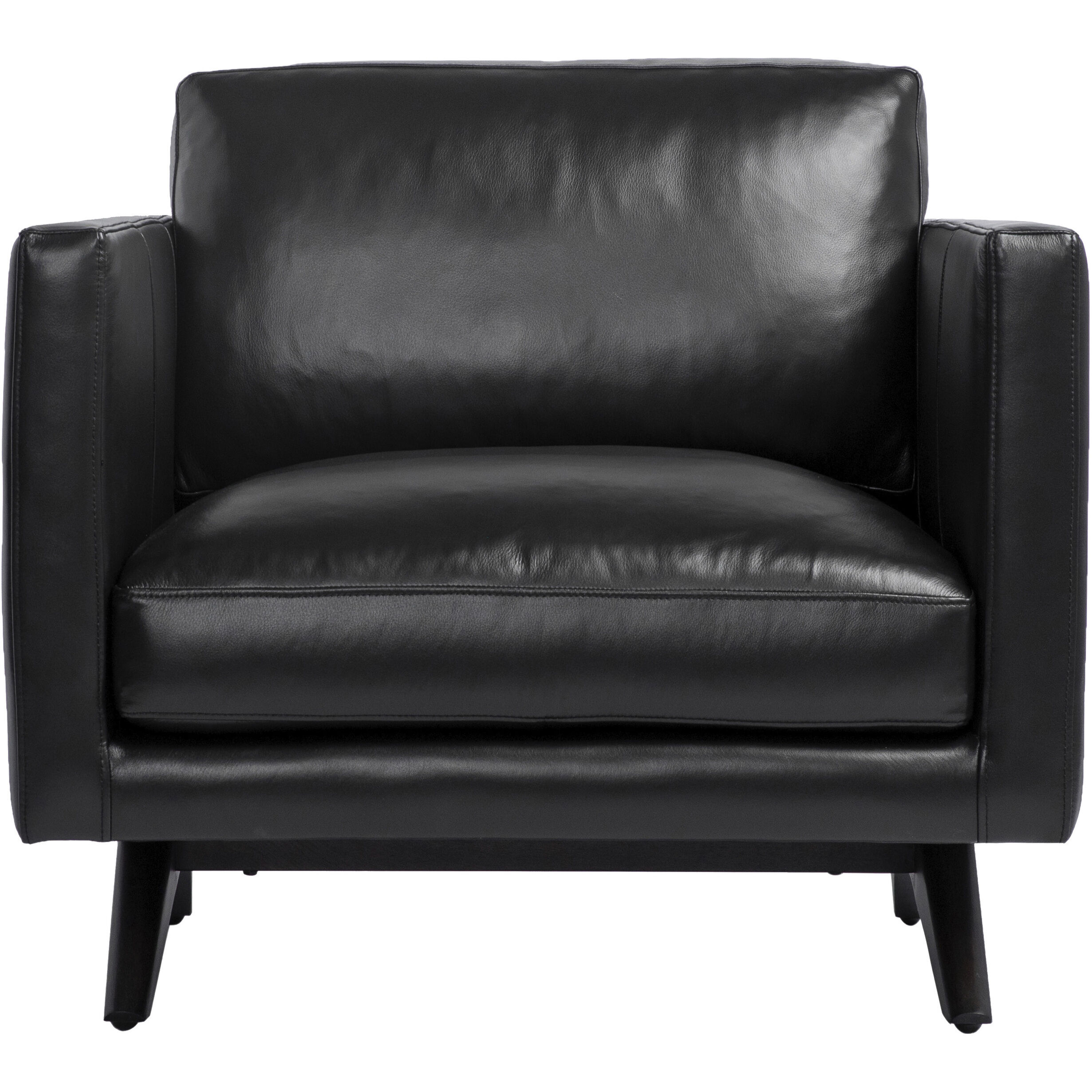 Rogers Cortina Black Leather Armchair